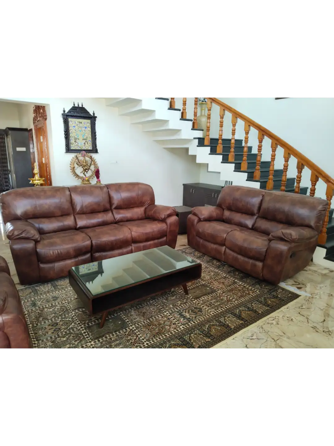 Warm modern living room flooring